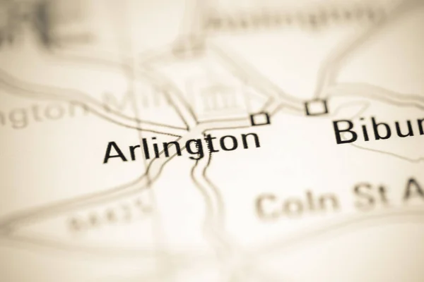 Arlington Regno Unito Una Carta Geografica — Foto Stock