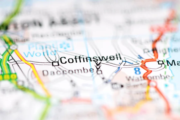 コフィンウェル 地理地図上のイギリス — ストック写真
