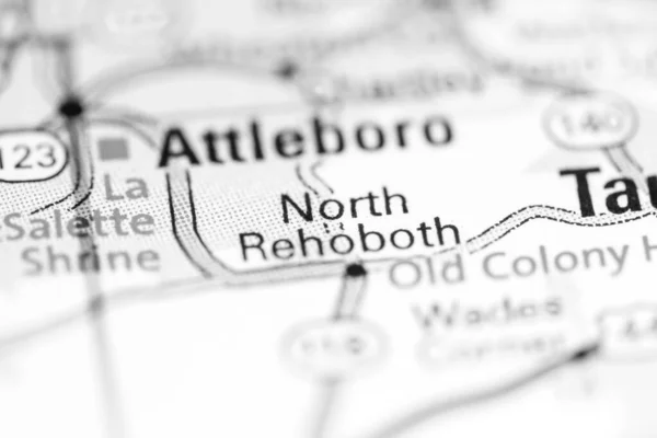 北Rehoboth 马萨诸塞州 地图上的美国 — 图库照片