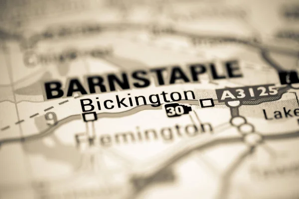 Bickington Reino Unido Sobre Mapa Geografia — Fotografia de Stock