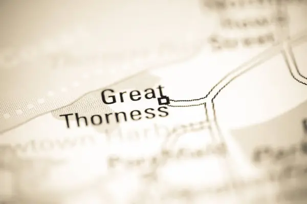 Grande Thorness Reino Unido Sobre Mapa Geografia — Fotografia de Stock