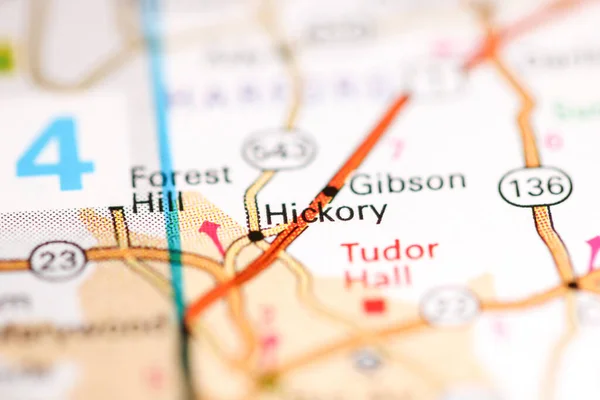 Hickory Maryland Eua Sobre Mapa Geografia — Fotografia de Stock