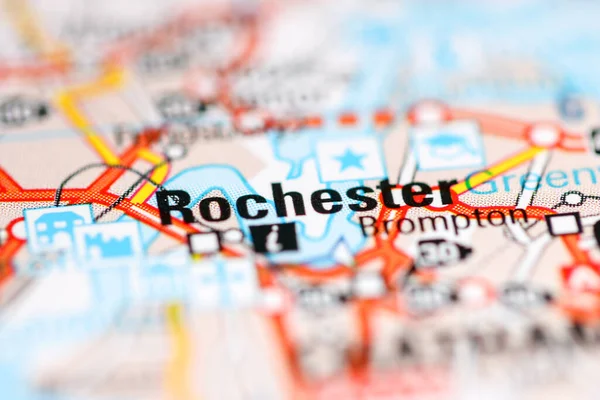 Rochester Velká Británie Mapě Geografie — Stock fotografie