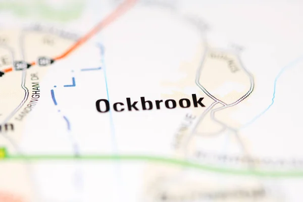Ockbrook Географічній Карті Великої Британії — стокове фото