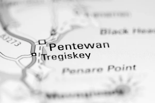 ペンテワン 地理地図上のイギリス — ストック写真