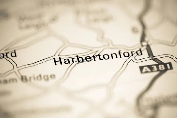 Harbertonford Reino Unido Sobre Mapa Geografia — Fotografia de Stock