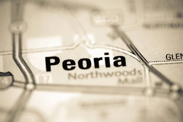 Abd Coğrafi Haritasında Peoria — Stok fotoğraf