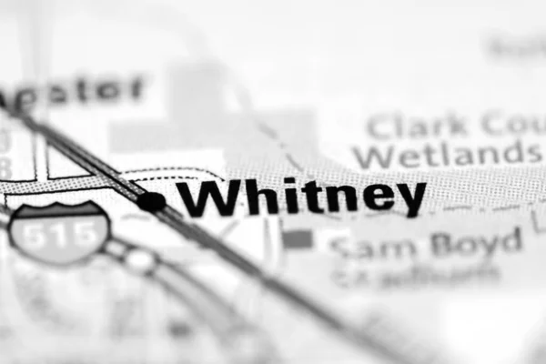 Whitney Sobre Mapa Geográfico Dos Eua — Fotografia de Stock