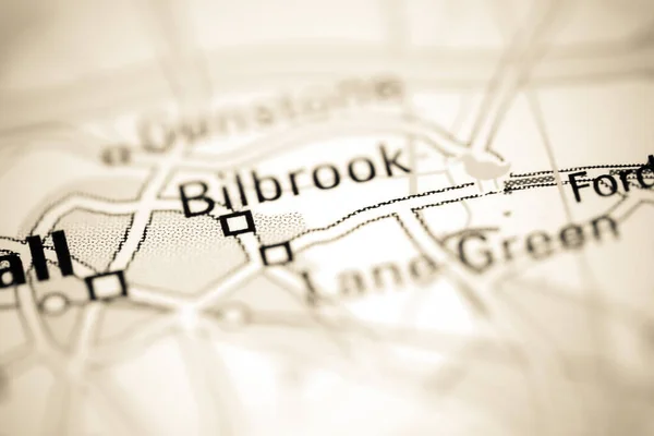イギリスの地理地図上のビルブルック — ストック写真