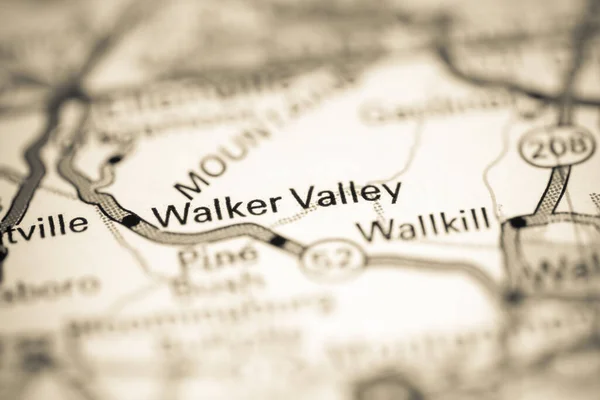 Walker Valley Naar New York Usa Een Aardrijkskundekaart — Stockfoto