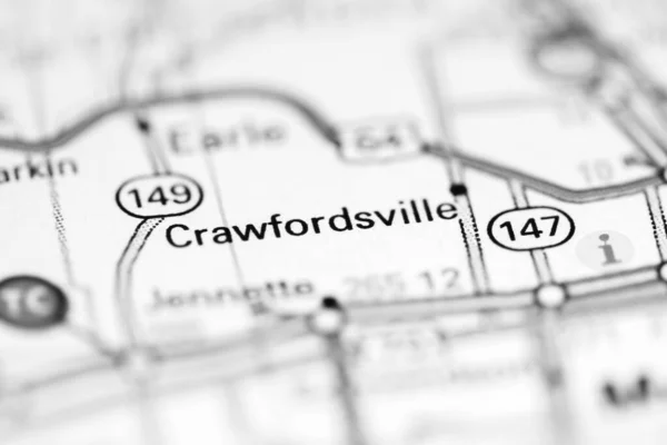 Crawfordsville Arkansas Stati Uniti Una Mappa Geografica — Foto Stock