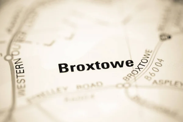 Broxtowe Географической Карте Великобритании — стоковое фото