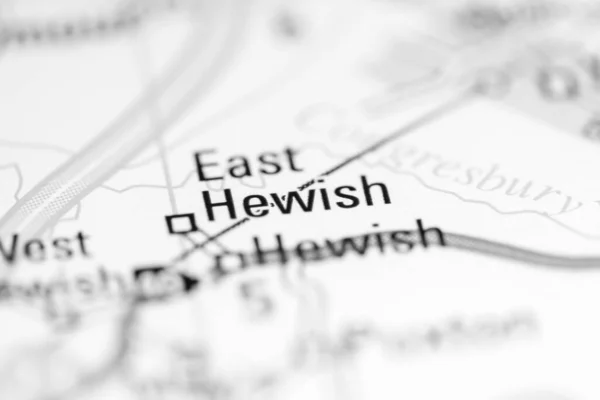 东Hewish United Kingdom Geographical Map — 图库照片