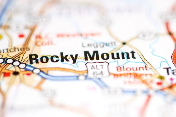 Rocky Mount Carolina Norte Eua Sobre Mapa Geografia — Fotografia de Stock