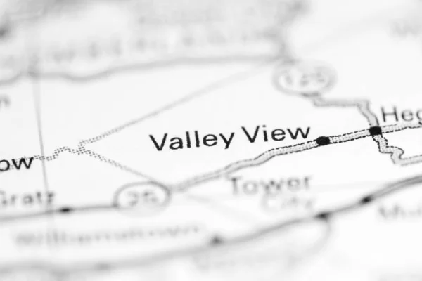 Valley View Ban Pennsylvaniában Usa Egy Földrajzi Térképen — Stock Fotó