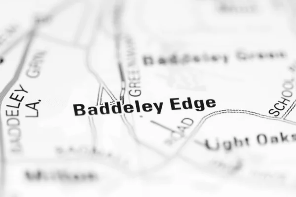 Baddeley Edge Mapa Geográfico Reino Unido — Fotografia de Stock