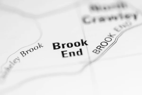 Brook End Sobre Mapa Reino Unido — Fotografia de Stock