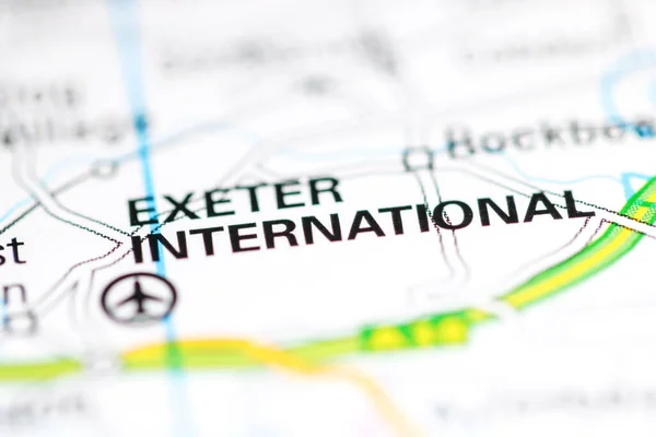 Exeter International Reino Unido Mapa Geográfico — Foto de Stock