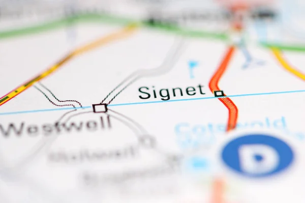 シグネット 地理地図上のイギリス — ストック写真