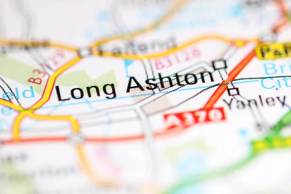 ロング アシュトン 地理地図上のイギリス — ストック写真