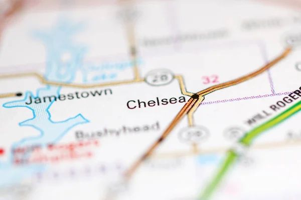 Chelsea Oklahoma Eeuu Mapa Geográfico — Foto de Stock