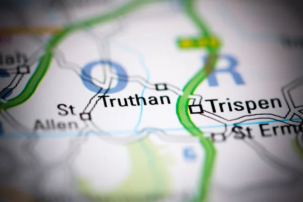 Truthan Reino Unido Mapa Geográfico —  Fotos de Stock
