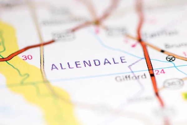 アレンデールだ サウスカロライナ州 地理地図上のアメリカ — ストック写真