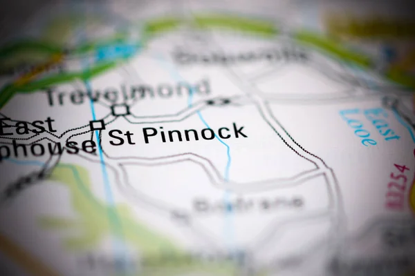 聖ピノック 地理地図上のイギリス — ストック写真