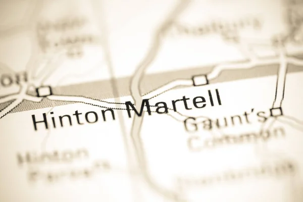 Hinton Martell Reino Unido Sobre Mapa Geografia — Fotografia de Stock