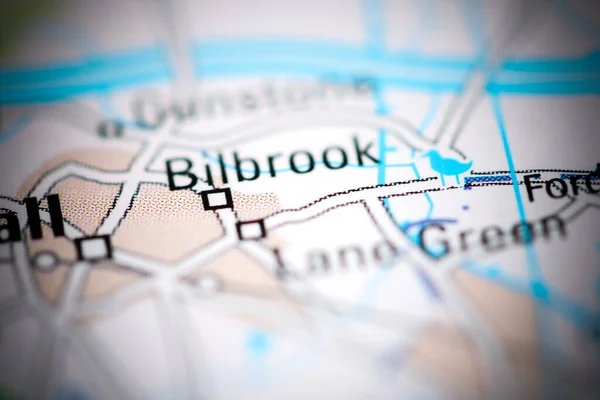 Billbrook Geografické Mapě Velké Británie — Stock fotografie