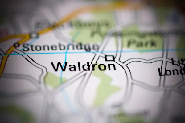 ウォルドロン 地理地図上のイギリス — ストック写真