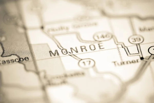 Det Monroe Det Arkansas Usa Geografisk Karta — Stockfoto