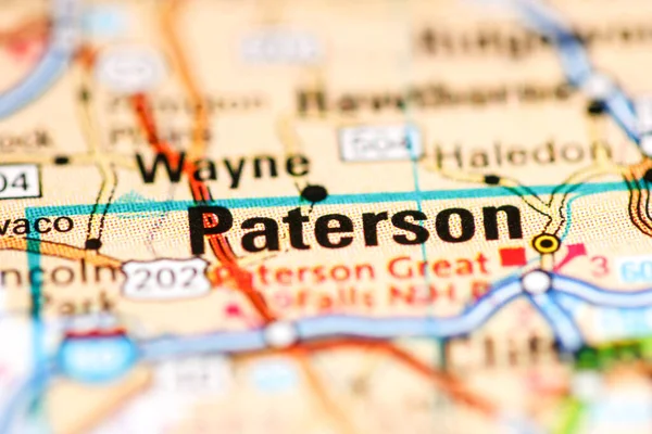 Paterson New Jersey Abd Coğrafya Haritasında — Stok fotoğraf