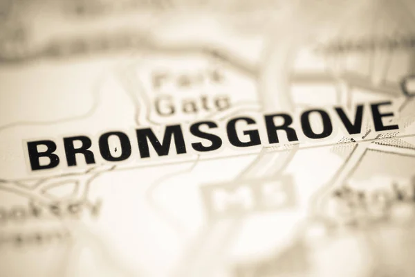 Bromsgrove Велика Британія Географічній Карті — стокове фото