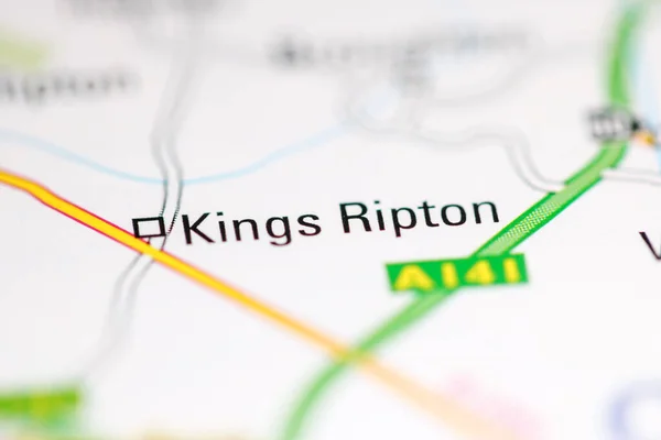 Kings Ripton Reino Unido Sobre Mapa Geografia — Fotografia de Stock