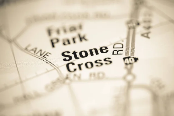 Stone Cross Χάρτη Του Ηνωμένου Βασιλείου — Φωτογραφία Αρχείου