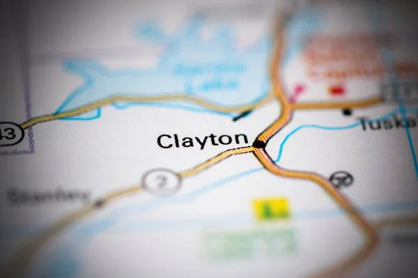 Clayton Oklahoma Usa Geography Map — Stock Photo, Image