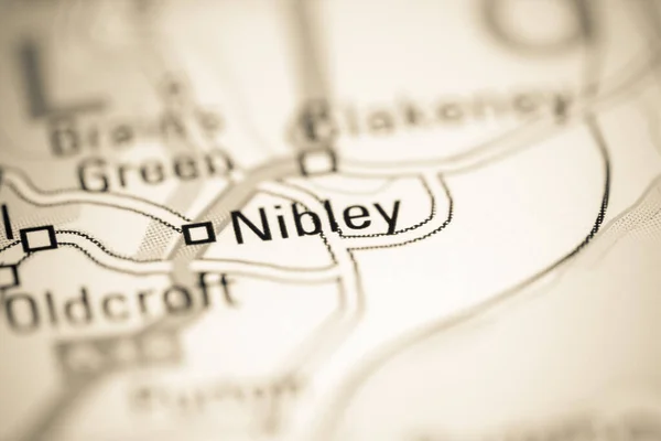 ニブリー 地理地図上のイギリス — ストック写真
