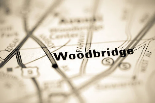 Woodbridge Mapa Geográfico Dos Eua — Fotografia de Stock