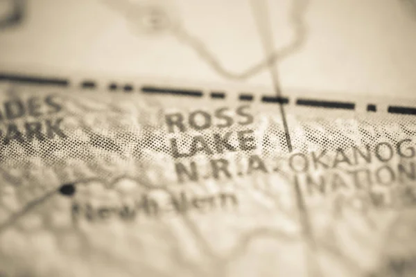 Ross Lake Nra Mapa Geográfico Estados Unidos —  Fotos de Stock