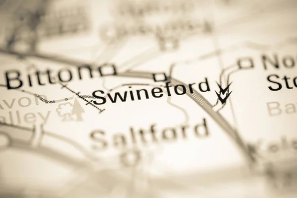 Swineford Zjednoczone Królestwo Mapie Geograficznej — Zdjęcie stockowe