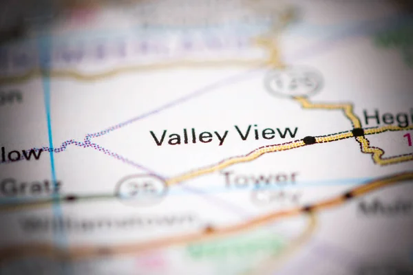 Valley View Pennsylvania Eeuu Mapa Geográfico — Foto de Stock