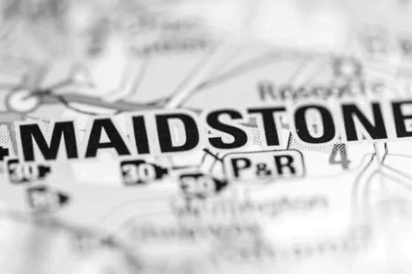 Maidstone. United Kingdom on a geography map