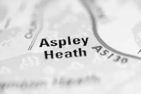 英国地图上的Aspley Heath — 图库照片