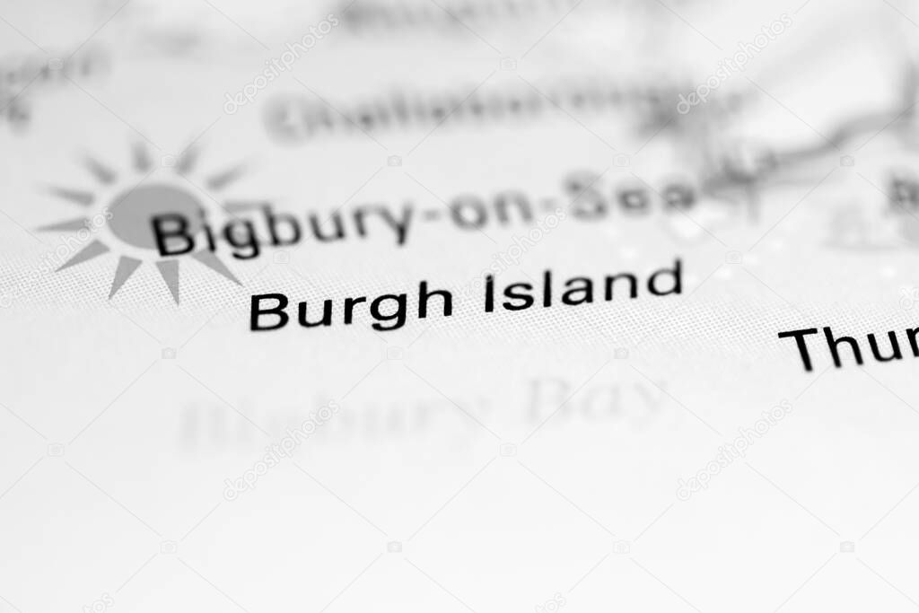 Burgh Island. United Kingdom on a geography map