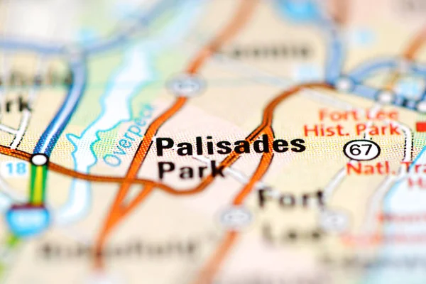 Palisades Park on a geographical map of USA