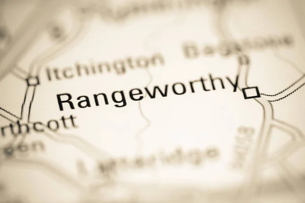 Rangeworthy Reino Unido Sobre Mapa Geografia — Fotografia de Stock