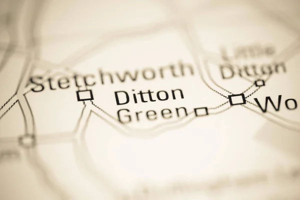 ディットン グリーン 地理地図上のイギリス — ストック写真