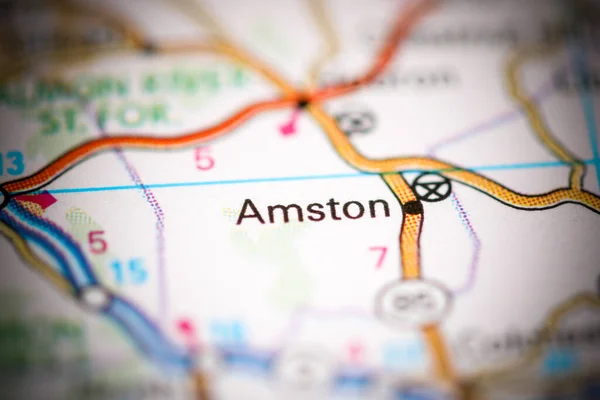 アムストン コネティカット 地理地図上のアメリカ — ストック写真