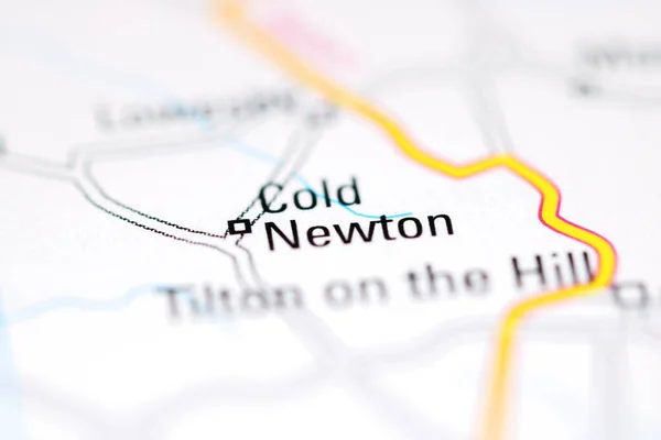 Cold Newton Sobre Mapa Geográfico Reino Unido — Fotografia de Stock